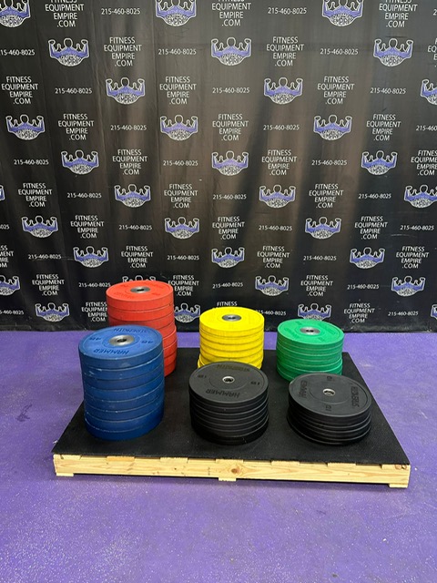 131fefc4-b901-4fdd-9ed0-c822be9162f1.jpg Hammer Strength Olympic Bumper Plate Lot