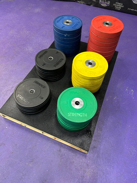 3f3294e8-18c4-49cb-ae0d-790da53e29f1.jpg Hammer Strength Olympic Bumper Plate Lot