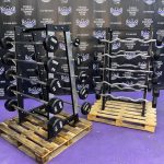 Troy Urethane 20-110 lb Ez Curl & Straight Bar Matching Set Package w / Hammer Strength Racks