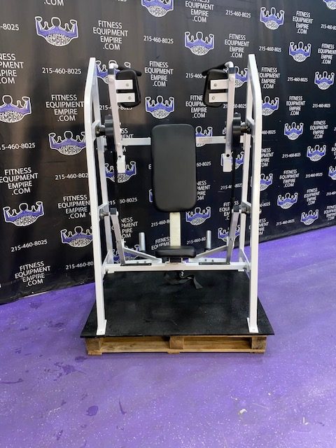 IMG_2252 Hammer Strength ORIGINAL FIRST GENERATION Plate Loaded ISO Lateral Pullover- Rare