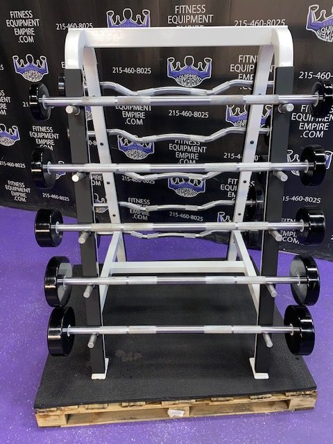 IMG_2681.jpg GP American Barbell URETHANE EZ curl & Straight Bar Set w / Cybex Rack