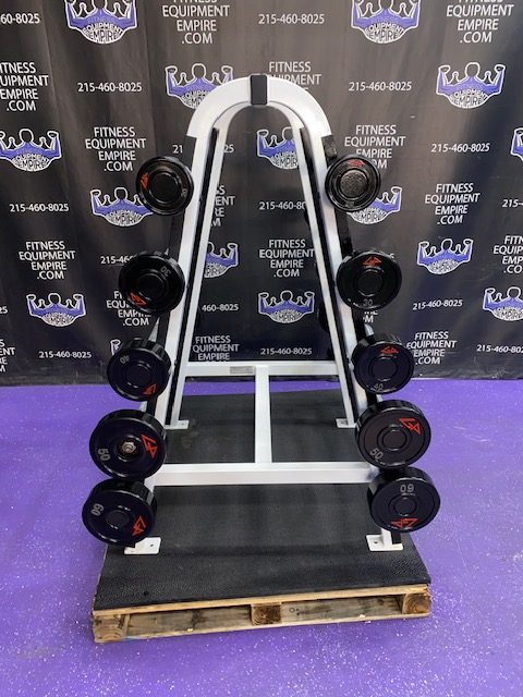 IMG_2682.jpg GP American Barbell URETHANE EZ curl & Straight Bar Set w / Cybex Rack