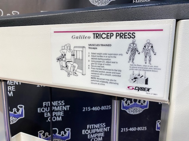 IMG_3100 Cybex Galileo Biangular Seated Dip & Chest Press w / 350 Lb Stack – Refurbished