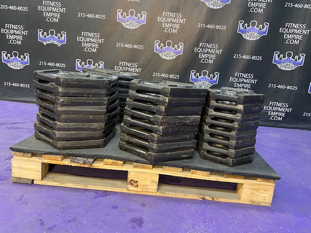 IMG_7865.jpg Lot of Iron Olympic Grip Plates 2055 lbs