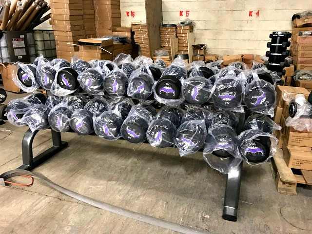 IMG_9482-1.jpg BRAND NEW Empire 12-Sided Prostyle Rubber Dumbbell Set 5-100 lbs.