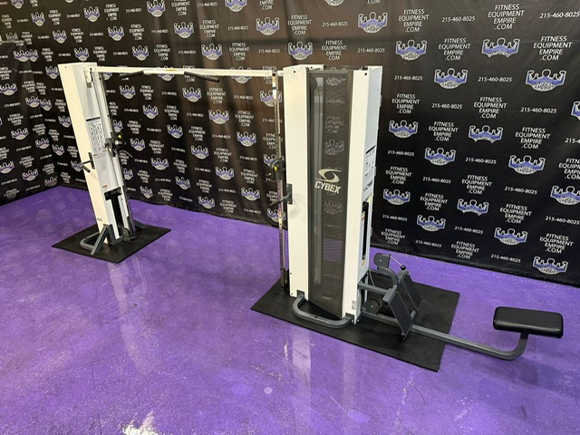 c517811f-56db-4a30-a7e2-a69c72d7b579 Cybex Modular 3 Stack Dual Pulley Cable Crossover Jungle Gym w / Low Row & Pull-up