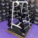 GP American Barbell URETHANE EZ curl & Straight Bar Set w / Cybex Rack GP American Barbell URETHANE EZ curl & Straight Bar Set w / Cybex Rack