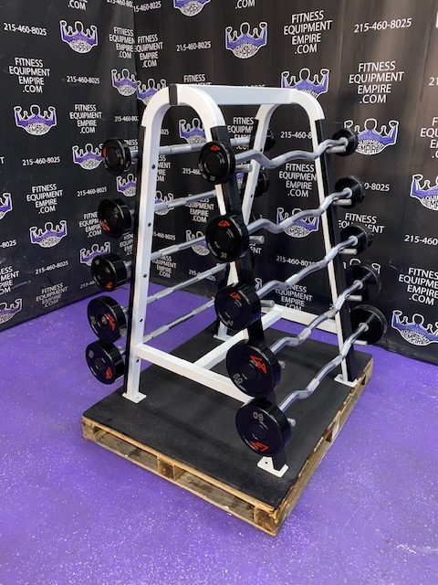 image0-1-9.jpeg GP American Barbell URETHANE EZ curl & Straight Bar Set w / Cybex Rack