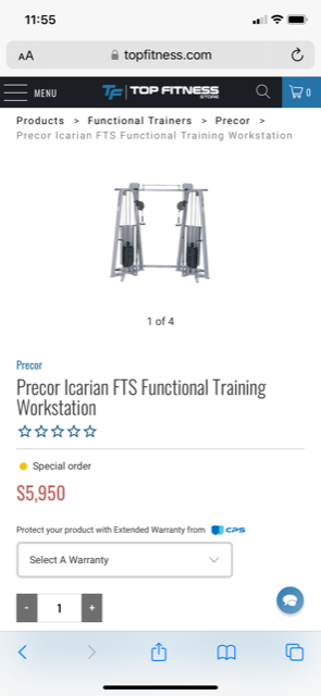 image0 Precor Icarian FTS Dual Adjustable Pulley Functional Trainer Cable Crossover