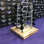 Iron Grip Urethane 20-110 lb. EZ Curl Bar Set w/Hammer Strength Rack