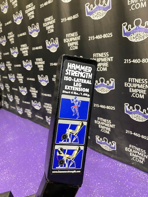 web10-19 Hammer Strength Plate Loaded ISO Lateral Leg Extension