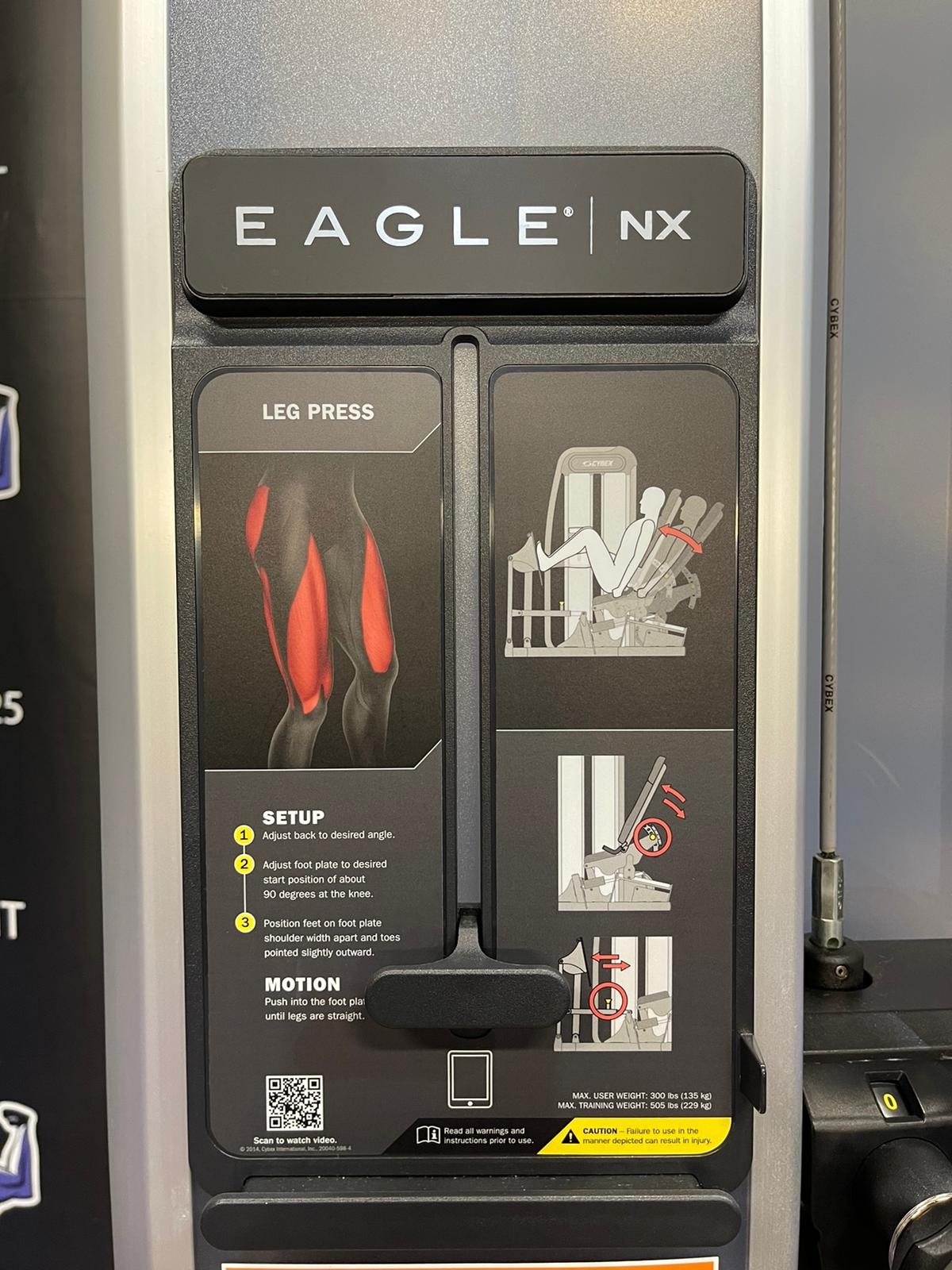 web10-9 Cybex Eagle NX Leg Press w/500 lb. Stack
