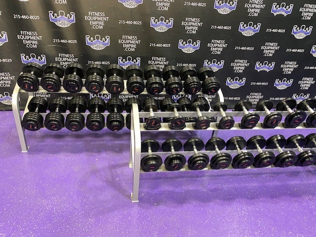 web11-22-2.jpg GP Urethane 5-100 lb. Prostyle Dumbbell Set w/Cybex Pro Racks