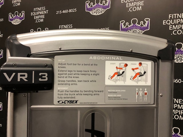 web12-1 Cybex VR3 Abdominal Crunch & Back Extension Matching Pair