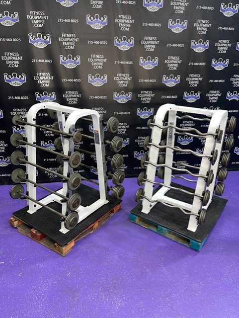 web12-2-6.jpg Ivanko 20-110 lb. EZ Curl & Straight Bar Package w/Precor Icarian Racks