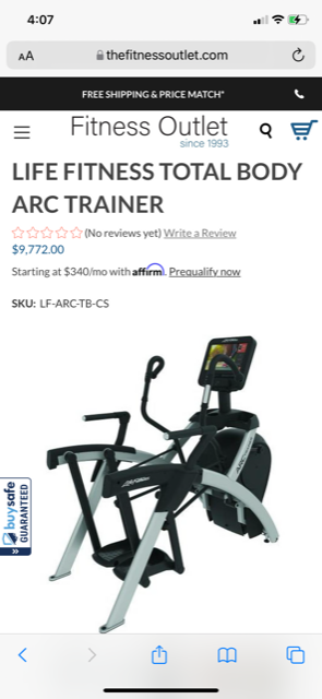 web12-2.png Life Fitness GSC ARC TRAINER w/ C Console – Newest & Current Model – Super Clean