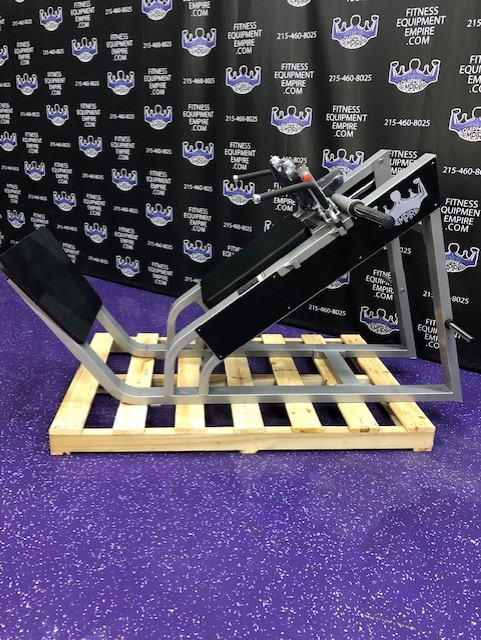 web12-21 BRAND NEW Empire 45 Degree Plate Loaded Linear Hack Squat – Platinum – LAST ONE IN STOCK