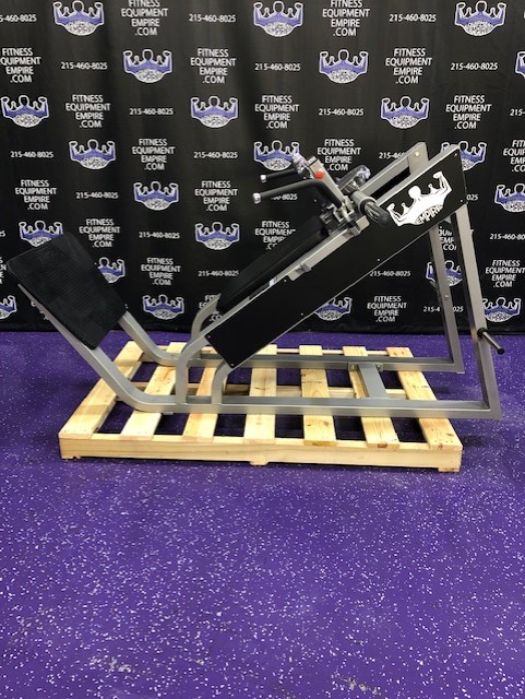 web13-20 BRAND NEW Empire 45 Degree Plate Loaded Linear Hack Squat – Platinum – LAST ONE IN STOCK