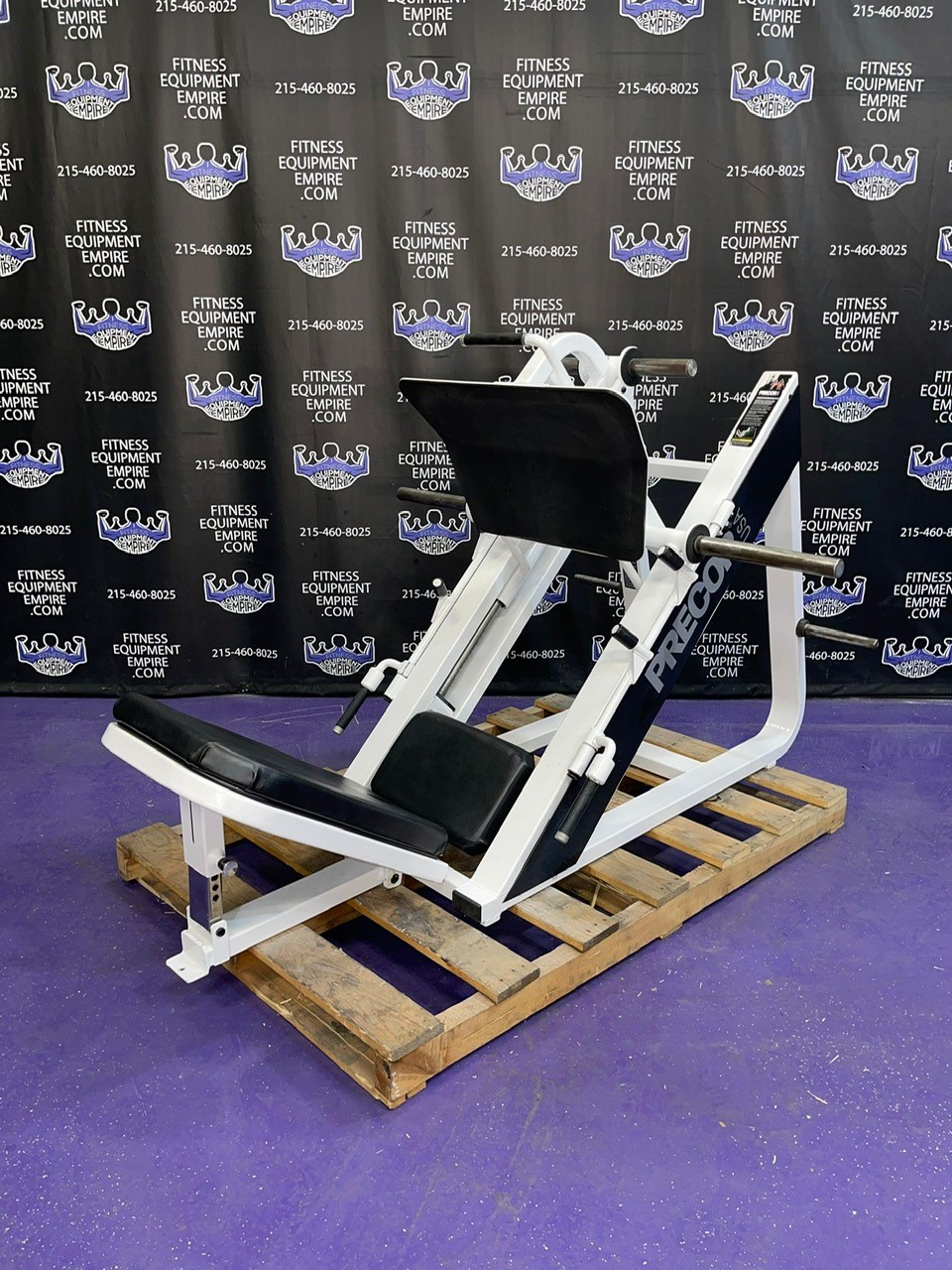 web13-22-4.jpg Precor Icarian 601 45 Degree Plate Loaded Linear Leg Press Extra Loading Horn