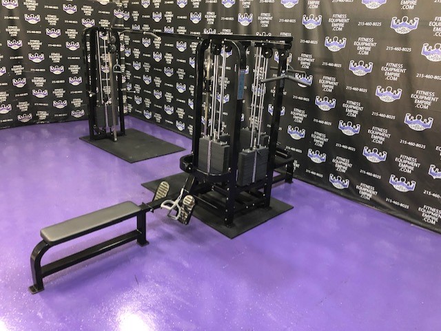 web13-5 Empire 5-Stack Jungle Gym Dual Adjustable Pulley Cable Crossover – BRAND NEW