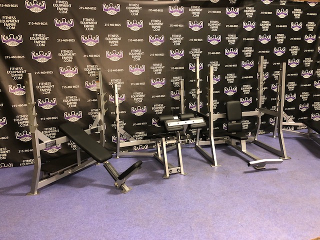 web15-14-2.jpg Hammer Strength Olympic 3 Piece Bench Set Incline – Decline – Flat