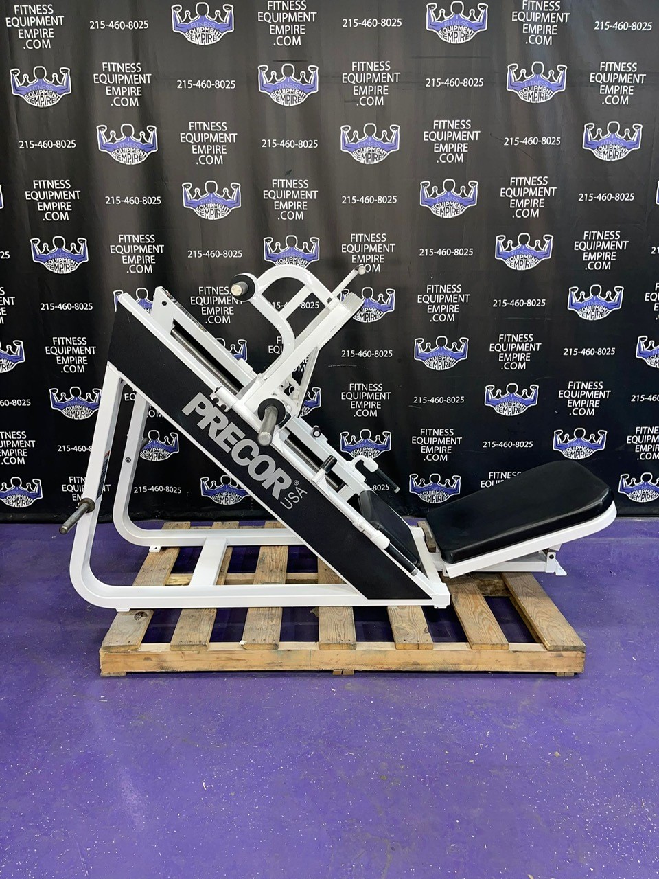 web15-15-2.jpg Precor Icarian 601 45 Degree Plate Loaded Linear Leg Press Extra Loading Horn