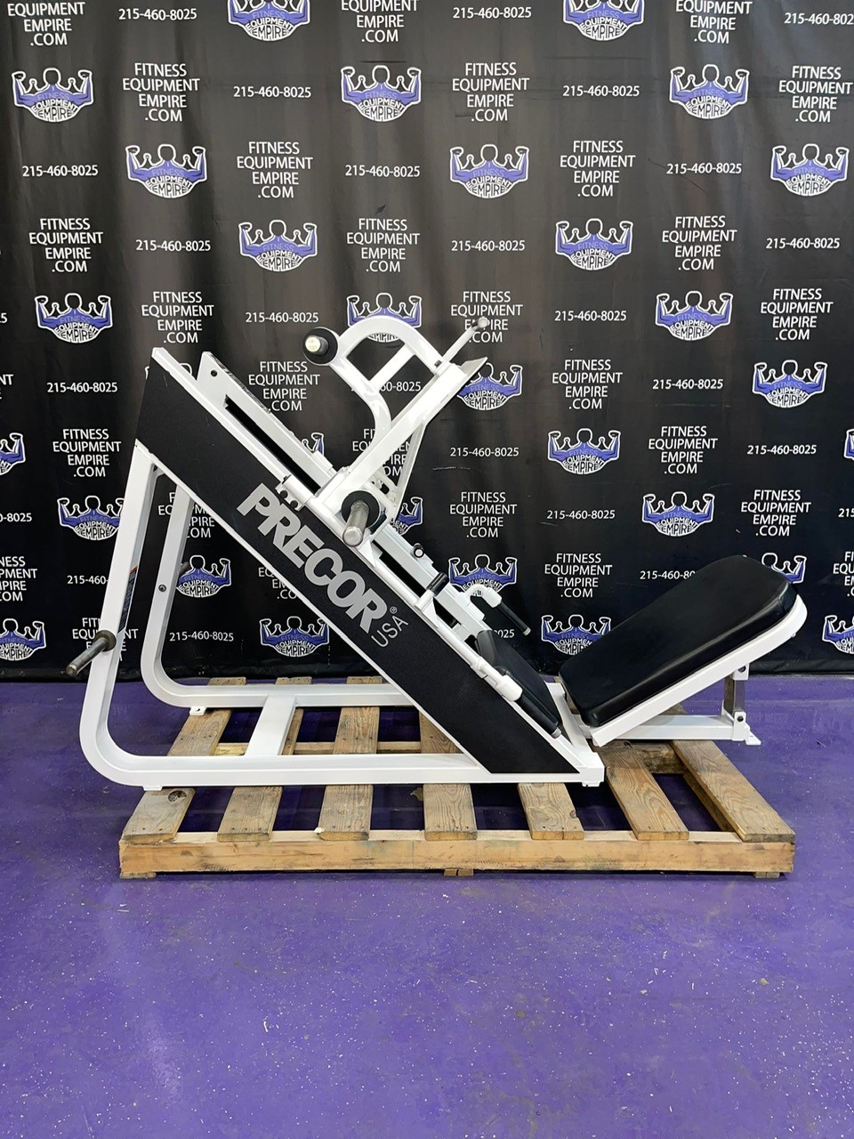 web16-14-3.jpg Precor Icarian 601 45 Degree Plate Loaded Linear Leg Press Extra Loading Horn