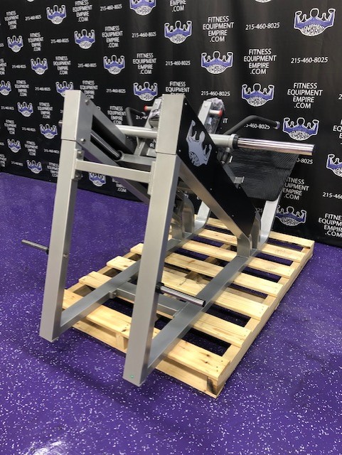 web16-18 BRAND NEW Empire 45 Degree Plate Loaded Linear Hack Squat – Platinum – LAST ONE IN STOCK