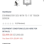 Stairmaster SC5 Stepper w / TS1 Touch Screen Console