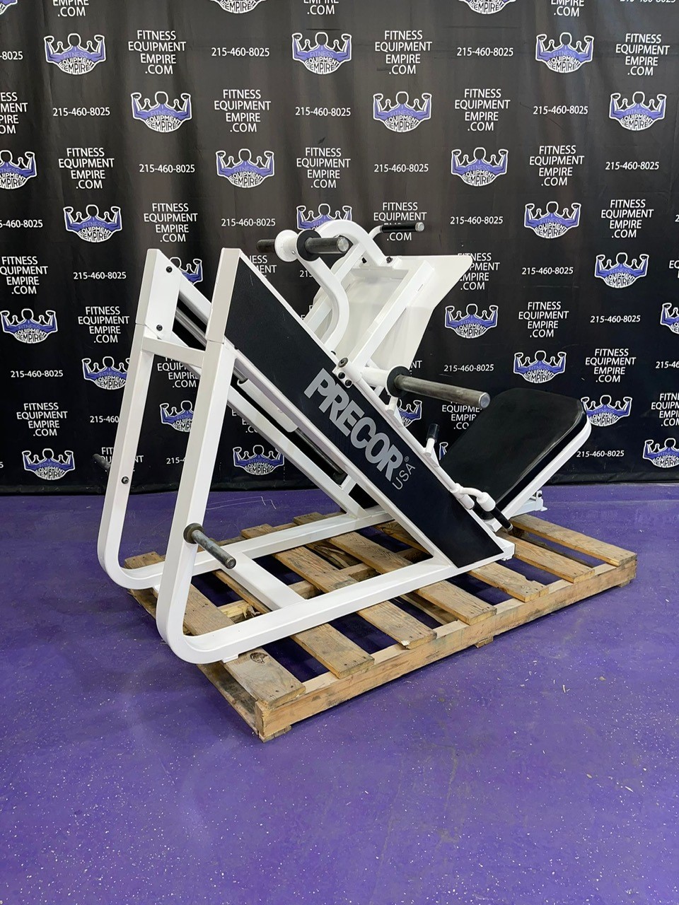 web17-16-4.jpg Precor Icarian 601 45 Degree Plate Loaded Linear Leg Press Extra Loading Horn