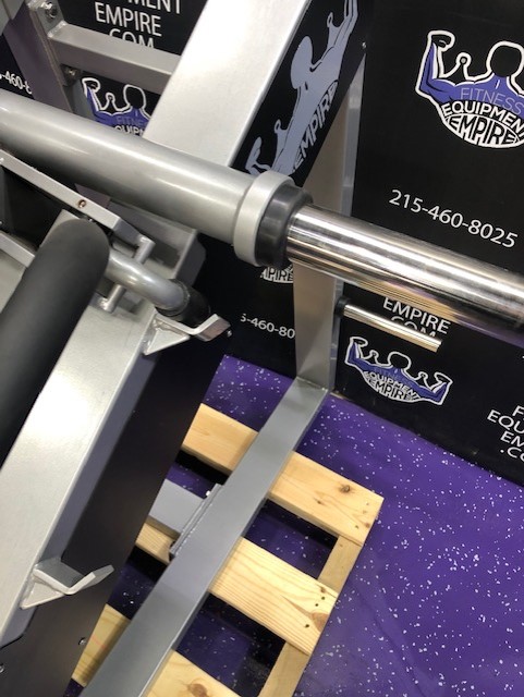 web18-16 BRAND NEW Empire 45 Degree Plate Loaded Linear Hack Squat – Platinum – LAST ONE IN STOCK