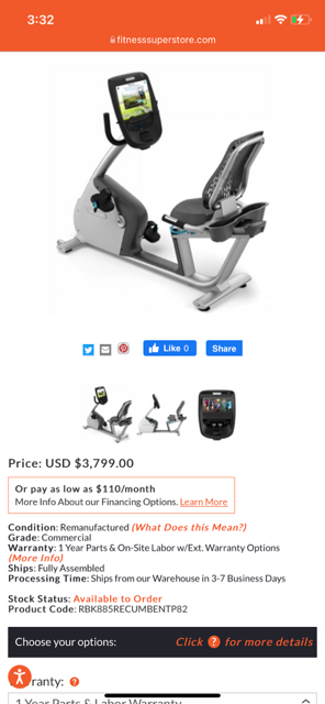 web18-2.png Precor RBK 885 V2 Recumbent Bike with P82 Console – Demo – Newest Model