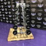 Iron Grip Urethane 20-110 lb. EZ Curl Bar Set w/Hammer Strength Rack