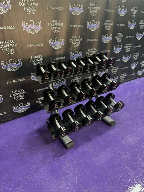 web2-2-6.jpg TAG URETHANE 5-50 lb. Dumbbell Set w/Precor Rack – CLEAN