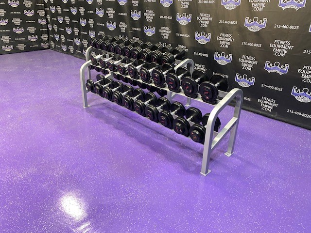 web2-27-3.jpg GP Urethane 5-100 lb. Prostyle Dumbbell Set w/Cybex Pro Racks