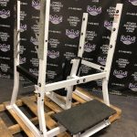 Hammer Strength Olympic Military Overhead Shoulder Press w/Spotter Stand & Safety Hammer Strength Olympic Military Overhead Shoulder Press w/Spotter Stand & Safety