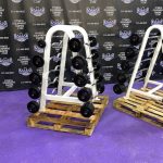 GP Urethane 20-110 lbs. Fixed EZ Curl & Straight Bar Set w/Racks