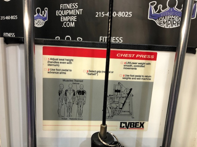 web22-15 Cybex Classic Chest Press – RARE