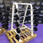 GP Urethane 20-110 lbs. Fixed EZ Curl & Straight Bar Set w/Racks