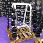 GP Urethane 20-110 lbs. Fixed EZ Curl & Straight Bar Set w/Racks