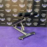 Life Fitness Signature Series Adjustable Decline Abdominal Bench On Wheels
