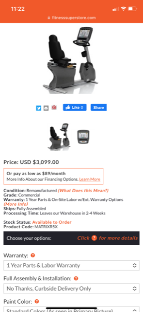 web25-1.png Matrix R5X Recumbent Bike – Clean