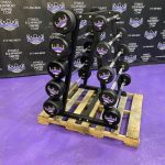 BRAND NEW Empire Rubber Covered Fixed Straight Bar Set 20-110 lbs. in 10’s w/Rack – Last Set Available BRAND NEW Empire Rubber Covered Fixed Straight Bar Set 20-110 lbs. in 10’s w/Rack – Last Set Available