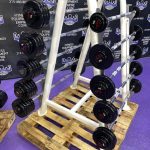 GP Urethane 20-110 lbs. Fixed EZ Curl & Straight Bar Set w/Racks