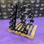 BRAND NEW Empire Rubber Covered Fixed Straight Bar Set 20-110 lbs. in 10’s w/Rack – Last Set Available BRAND NEW Empire Rubber Covered Fixed Straight Bar Set 20-110 lbs. in 10’s w/Rack – Last Set Available