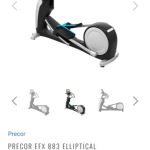 Precor EFX 883 Elliptical w/P82 Console (Current & Latest Model)