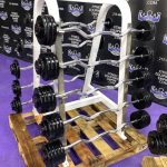 GP Urethane 20-110 lbs. Fixed EZ Curl & Straight Bar Set w/Racks