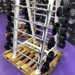 GP Urethane 20-110 lbs. Fixed EZ Curl & Straight Bar Set w/Racks