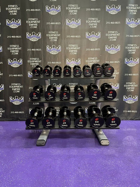 web3-1-5.jpg TAG URETHANE 5-50 lb. Dumbbell Set w/Precor Rack – CLEAN