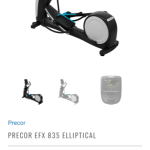 Precor EFX 835 Version 2 w/P30 Console & Converging CrossRamp – Total Body Elliptical – Newest Model